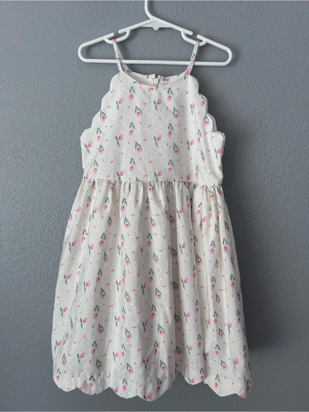 Rachel Zoe New York Los Angeles Girls White Pink Tulip Dress